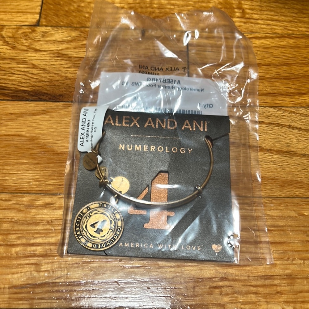 Alex and Ani Numerology #4 Charm Bracelet